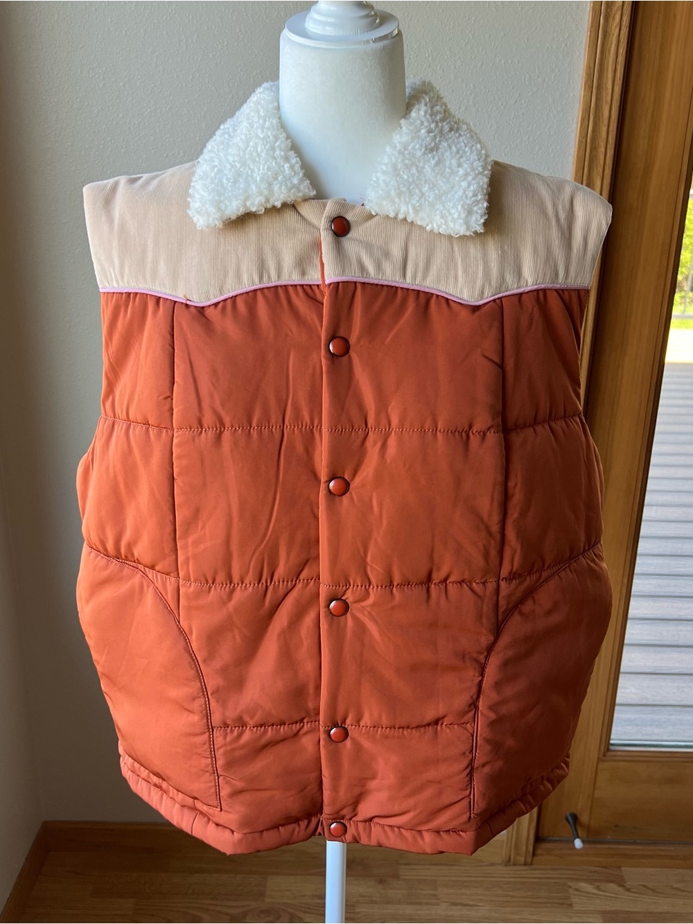 Idyllwind By Miranda Lambert Puffer Vest Women’s XL Burnt Orange Cowgirl Western